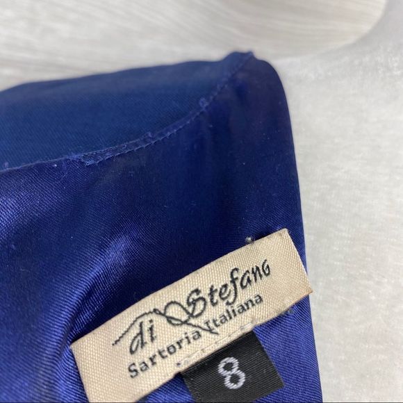 Di Stefano Sartoria Italiana VTG Navy Fitted Career Work Business Casual Dress S - Picture 7 of 7